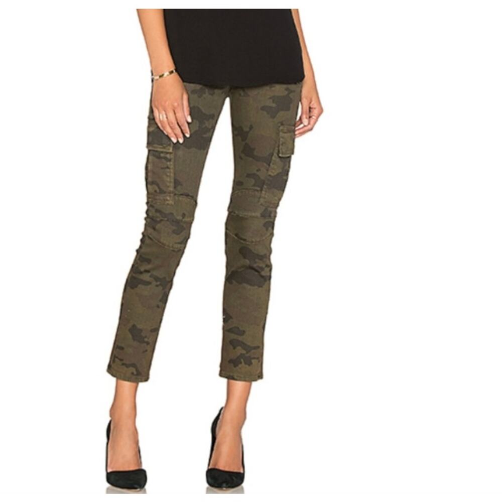 Hudson Colby Ankle Moto Skinny Cargo Camo Pants Womens Size 26